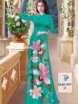 Vải Áo Dài Hoa In 3D AD HLAD2977 48